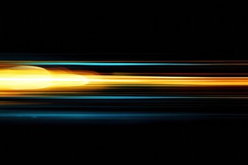 Aufkleber - Colorful light streaks create a mesmerizing abstract effect in a dark space. Generative AI
