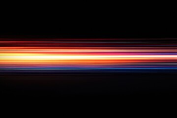 Aufkleber - Colorful light streaks create dynamic abstract patterns in a dark background. Generative AI