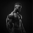 © StockUp - A striking monochrome image captures a muscular man in profile.