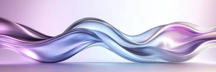 Fototapete - Swirling colors in an abstract 3D composition showcasing flowing shapes and gradients. Generative AI