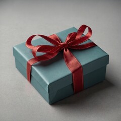 A small gift box with a ribbon, isolated on a transparent background.