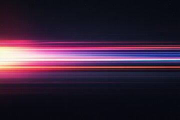 Aufkleber - Colorful light streaks create dynamic movement in an abstract representation of speed and energy at night. Generative AI