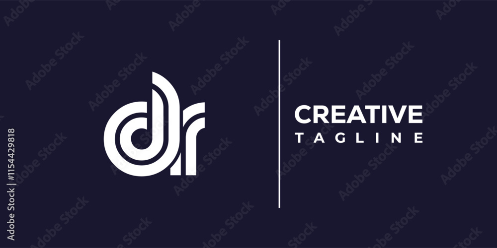 D and R logo design. DR abstract Letters Logo Monogram. This logo ...