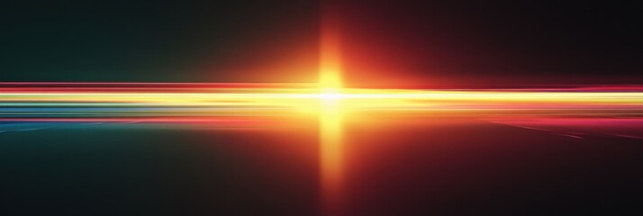 Poster - Colorful abstract light streaks create dynamic patterns in a vibrant atmosphere at twilight. Generative AI