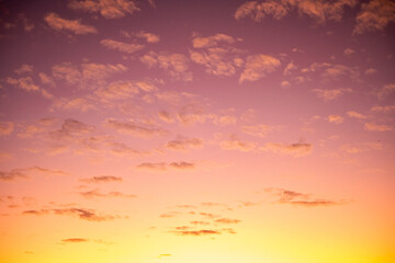 Wall Mural - Beautiful , luxury soft gradient orange gold clouds and sunlight on the blue sky perfect for the background, take in everning,Twilight, Large size, high definition landscape photo