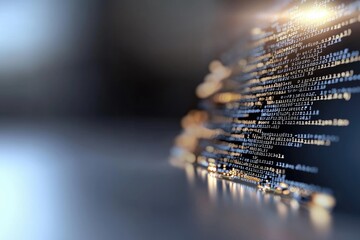 Digital matrix: creative wallpaper displaying lines of computer code, blending technology, design, evoking essence of modern programming, intricate world behind digital systems.