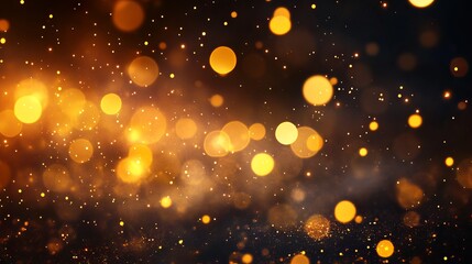 Wall Mural - abstract gold glitter and sparkle bokeh light background creating a dreamy and elegant atmosphere wi
