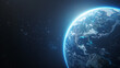 Close up of Earth from Space with Atmospheric Glow 
