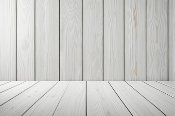 Wall Mural - a close up of a white wood floor with a white wall