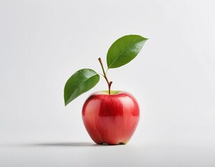 Wall Mural - red apple isolated on white