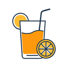 orange juice icon design