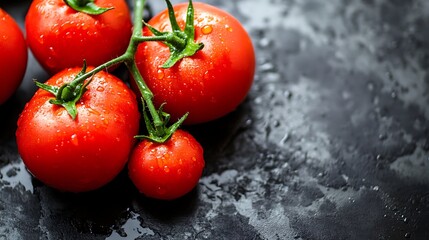 Fresh Red Tomatoes on the Vine