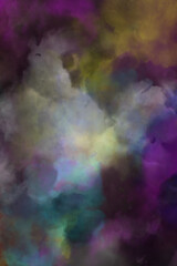 Wall Mural - Abstract watercolor digital art painting soft focus for texture background	