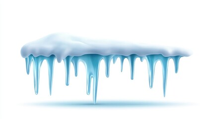 Wall Mural - melting ice cube illustration, a symbol of climate change and global warming