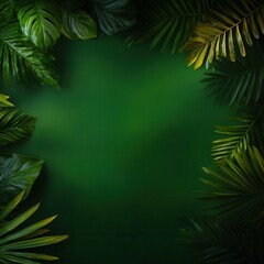 Wall Mural - Green Tropical Leaf Background for Nature and Organic Themes