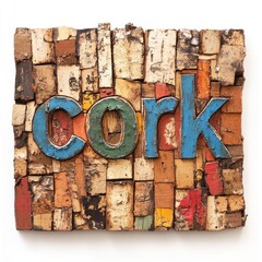 Wall Mural - Cork on Wooden Surface