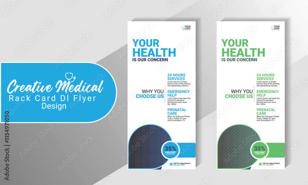 Doctors Rack Cards Examples medical doctor healthcare modern rack card and dl flyer. medical doctor ...