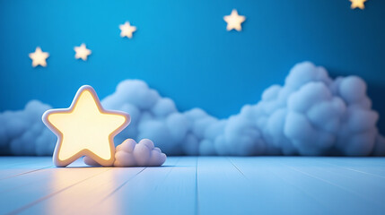 stars, shooting stars, space background, copy space, space for text, blue graphic cartoon room anima