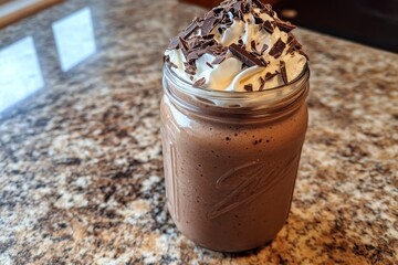 Chocolate Frappe in a Jar