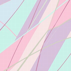 Fototapete - Bright striped pattern featuring pastel colors in varying widths across the surface. Generative AI