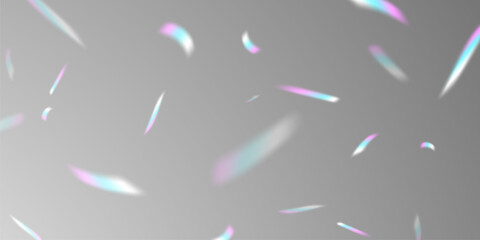 Wall Mural - light effect and zigzag ribbon falling from above on a beam of light, tinsel vector