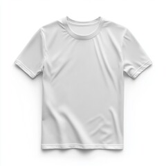 Plain white t-shirt displayed on a clean background for textile and clothing design consideration