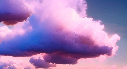 Wall Mural - Illuminated Clouds A texture image of a soft dreamy gradient resembling a sky full of colorful clouds that are lit up from within animation 4K