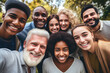 © dreamalittledream - Diverse group of people smiling in joy, a unique crowd, ethnic diversity, different cultures, family, multicultural friends, cultural mixing pot, friendship, family, happy faces