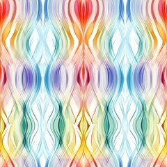 Wall Mural - colorful wavy stripes creating a seamless abstract pattern