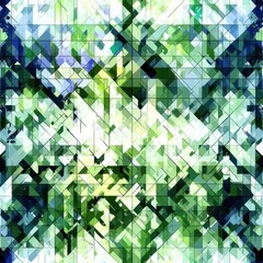 Wall Mural - green and blue abstract geometric background creating dynamic visual effect