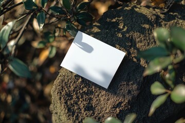 business card mock up with background nature, this can be mock up for business card when need to display of business card design 