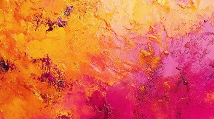 Wall Mural - holi abstract background. featuring bold pinks, oranges, and yellows with splatter patterns. highlig