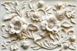 © wiwat apisithpinyo - Elegant White Floral Bas-Relief Wall Decor