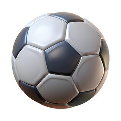 Soccer ball. Football balls realistic 3d design style. Leather texture white black color. 