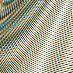 Wall Mural - Metallic striped texture with lines forming a semicircle.