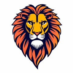 lion logo shape design 