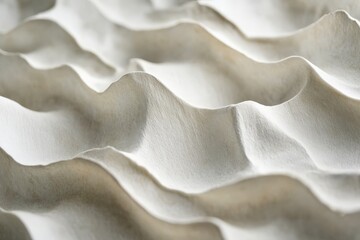 Poster - An abstract display of fabric waves with soft, curving forms that evoke a sense of serenity and calm, creating a soothing visual appeal.