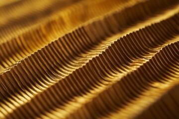 Poster - This image presents an undulating textured surface in rich golden hues, offering a sense of depth and warmth, ideal for abstract and modern designs.