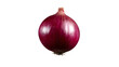 © CrystallineCreative - A fresh red onion with a smooth, shiny surface isolated on a white background, png transparent, commonly used in cooking and salads.
