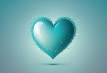 Poster - A Stunning Portrait of a Vector Heart in Gradient, Sparkles, and Splitlight for Valentine's Day