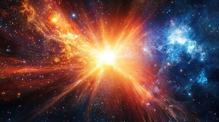 Poster - A powerful solar flare erupting from the sun, sending waves of light and plasma in a breathtaking cosmic scene.