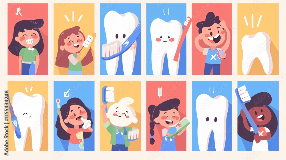 Professional Dental Hygiene and Tooth Brushing Infographics for Oral ...