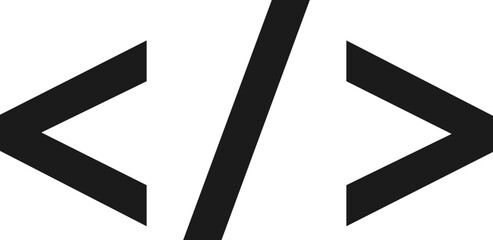 HTML Code Tag Icon with Slash
