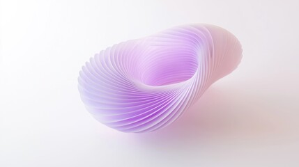 Poster - a purple object with a spiral shape is on a white background