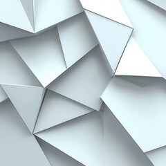 Gray white abstract background with geometric 3D shapes and angled triangle polygons, creating a minimal futuristic design template with gradient shadow light.