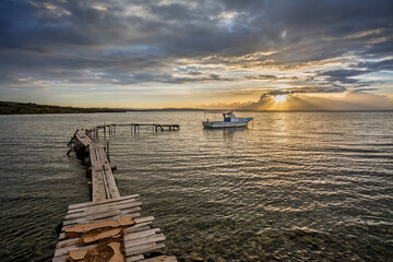 Wall Mural - The Ildir Village sunset view in Turkey