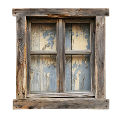 Poster - Old wooden window isolated transparent background