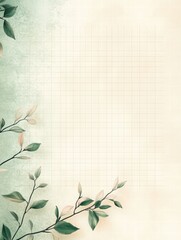 Fototapete - Elegant planner layout with subtle grid lines and minimalist floral accents. Generative AI