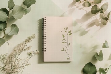 Fototapete - Mock up planner layout with subtle grid design for minimalistic organization and creativity. Generative AI