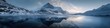 © cynz - Wide-angle shot of the Matterhorn reflected in the icy surface of a frozen alpine lake during winter. in 4K resolution